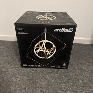 Artika Luxury 29-Watt 1 Light Black and Gold Modern Integrated LED Pendant